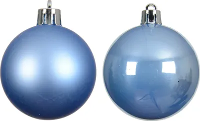 Produktbild von Weihnachtskugeln Kunststoff 4cm 16 Stück - Himmelblau