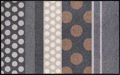 Produktbild von Salonloewe GLAMOUR DOTS GRAU Fußmatte Wohnmatte 75 x 120 cm