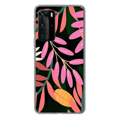 Produktbild von MuchoWow® Handyhülle Schutzhülle Hülle für Huawei P40 Pro Tropisch - Blumen - Muster Silikon Softcase Handy Hülle - Schutz
