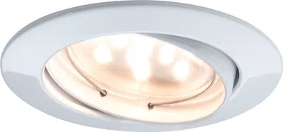 Produktbild von Paulmann Premium Einbauleuchten Set Coin dimmbar klar rund schwenkbar LED 3x7W 2700K 230V 51mm Weiß matt/Alu Zink