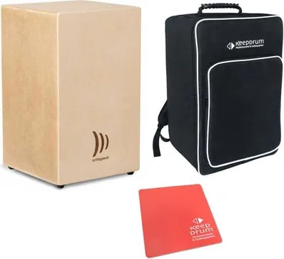 Produktbild von SchlagwerkCajon Bausatz  CBA20S mit Tasche und Pad rot
