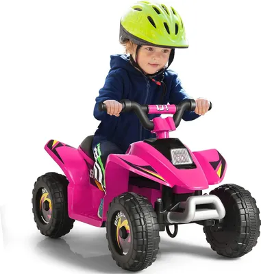 Produktbild von GOPLUS Elektro Kindquad ATV 6V mit Vor- und Rückwärtsschalter, Miniquad Kinderauto, Elektro Motorrad für Kinder ab 3 Jahre bis zu 30kg tragbar (Rosa)
