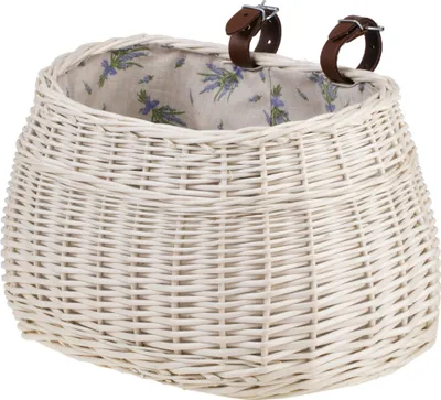 Image de Panier pour vélo en beige 35x17 H19 cm