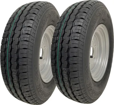 Produktbild von 145R10 Anhängerrad, Reifen 10" 500 kg 84/82N, 4-Loch-Befestigung, 4-Zoll-Lochkreis, E-Prüfzeichen (2er-Set)