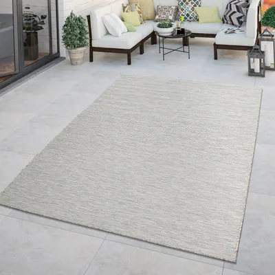 Produktbild von TT Home Teppich Outdoor Balkon Terrasse Grau Rosa Grün Pastell Einfarbig Flachgewebe Größe 120x160 cm