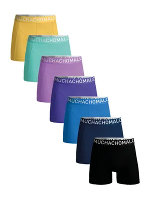 Produktbild von Muchachomalo Herren Boxershorts – 7er Pack – Baumwolle Stretch – Bequeme Unterwäsche – Größe S - LCSOLID1010-135