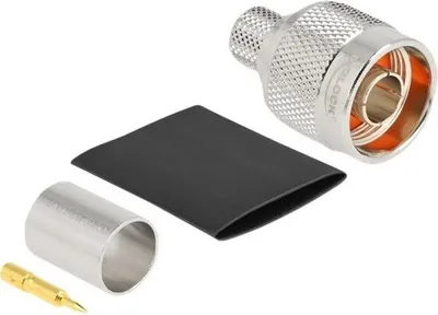 Produktbild von DELOCK N Stecker zum Crimpen LMR 400 mit passendem Schrumpfs