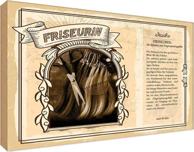Produktbild von vianmo Holzschild 12x18 cm Friseurin Beruf Arbeit