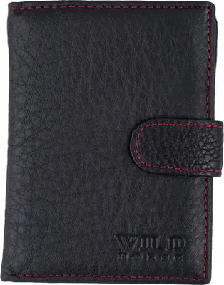 Obrázek produktu pro Pánská kožená peněženka s RFID a drukem, černá