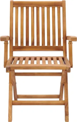 Productafbeelding van vidaXL Klapstoelen met kussens, 4-delig, massief teak hout