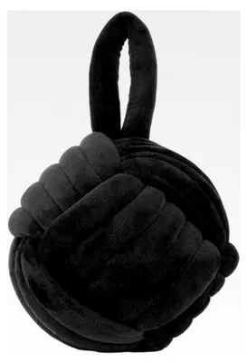 Produktbild von Knotenverstärker Velvet - Türstopper, 14 x 14 x 14 cm, Schwarz