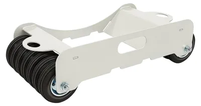 Produktbild von Portabler Reifenwagen - Auto Reifen Dolly / Rangierhilfe - 2041 kg Tragkraft - 61x52x29,5 cm - 14 starre Rollen - 4 mm Stahl - Silber