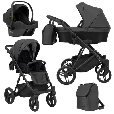 Produktbild von Kinderwagen Kunert Lazzio 3in1 – Farbe: Schwarz Eco