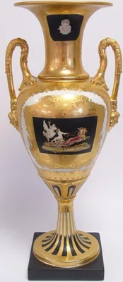 Produktbild von Casa Padrino Barock Porzellan Vase mit 2 Griffen H. 61 cm - Limited Edition