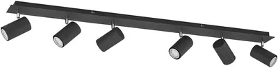 Produktbild von Lindby Deckenstrahler Joffrey, 116 cm, schwarz, 6-flg., GU10