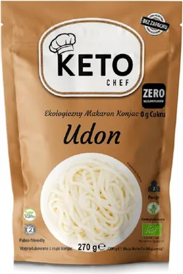 MAKARON (KONJAC) UDON BEZGLUTENOWY BIO 270 g (200 g) - KETO CHEF