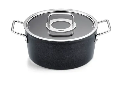 Produktbild von Fissler Adamant / Aluminium-Kochtopfset, 3-teilig, Töpfe-beschichtet mit Glasdeckel, antihaftend (1 Kochtopf ,1 Bratentopf, 1 Stielkasserolle) - Induktion