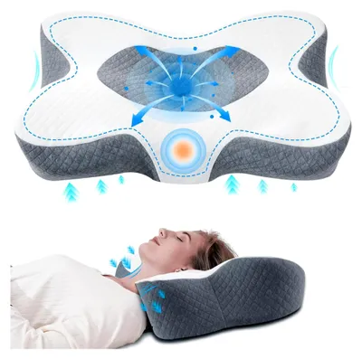 Produktbild von Orthopädisches Antischnarchkissen für Seitenschläfer und Rückenschläfer aus Memory Foam