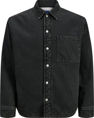 Produktbild von Jack & Jones Herren Jeanshemd Overshirt mit Kentkragen, Knopfleiste und kuschelig weicher Innenseite