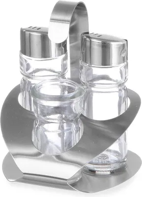 Productafbeelding van Famanu Menage Set, 3-delig - Gekleurde houder voor peper, zout en cocktailprikkers