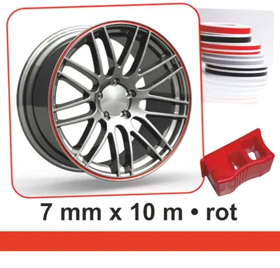 Produktbild von Hermann Schütz Zierstreifen Wheel-Stripes für Autofelgen rot 7mm x 10m