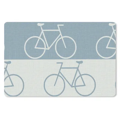 Produktbild von MuchoWow® Mauspad Mousepad Fahrrad - Blau - Muster 27x18 cm - Mousepads - Maus Mat - Pad - Mausunterlage - Büroartikel - Desk Matten