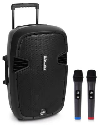 Obrázek produktu pro Pyle Music Box Bluetooth Speaker Large 38cm - Soundbox Bluetooth Speaker - Music Box Machine 1600 Watt s rádiem a 2 mikrofony - včetně nabíjecího kabelu