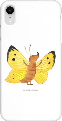 Produktbild von Mr. & Mrs. Panda Iphone XR Handyhülle Schmetterling Zitronenfalter - Weiß - Geschenk, Schmetterlinge, Lustige Sprüche, Handy Case, Selbstliebe, Fakt, Motivation, Liebe
