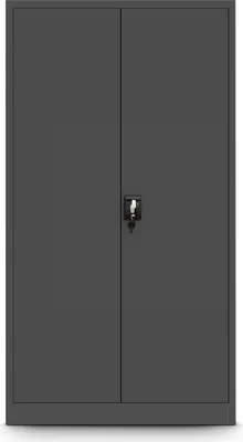 Produktbild von Aktenschrank mit Geheimfach Metallschrank Büroschrank Stahlblech Pulverbeschichtung 185 cm x 90 cm x 45 cm Farbe: Anthrazit