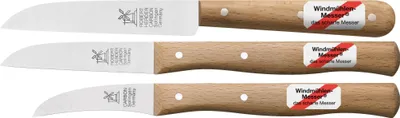 Produktbild von 3er Set Gemüsemesser, kleines Küchenmesser, Schälmesser, Windmühlenmesser Klassiker klein