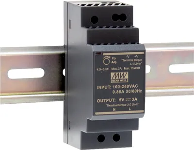 Produktbild von MEANWELL HDR-30-24, DC AC Hutschienen-Netzteil, DIN, 36W 24V 1,5A