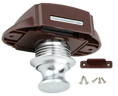 Obrázek produktu pro Zámek s tlačítkem pro otevírání bez klíče, vhodný pro karavany, skříně a zásuvky, bezpečnostní aretační mechanismus