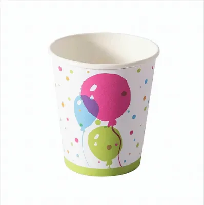 Image de Duni Paper Cups Splash Balloons 20 Cl 10 Pieces