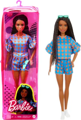 Produktbild von Barbie Fashionistas Puppe im Herz-Print Oberteil/ Rock