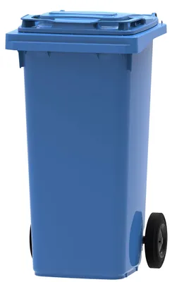 Obrázok produktu pre Plastový odpadkový kôš, objem 120 litrov, modrej farby