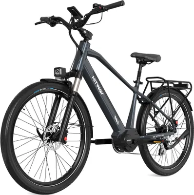 Produktbild von HITWAY BK33 E Bike 26" x 2,35 Reifen, Aluminiumrahmen, 36V 10,4Ah Akku, 250W Mittelmotor, 25 km/h, 7-Gang, Unisex, Federgabel, Scheibenbremsen