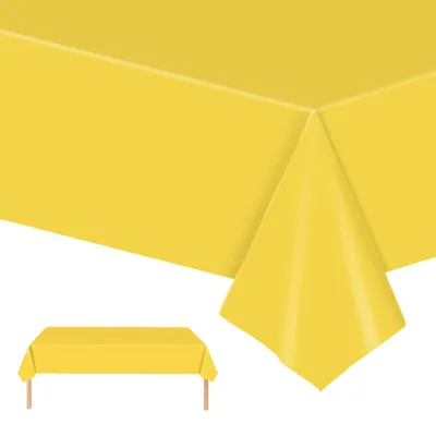 Gelbe Einweg-Tischdecke 137 x 274 cm, rechteckig, PE