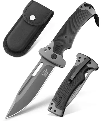 Image de Couteau pliant, lame de 10,3 cm, manche en G10, système de verrouillage liner lock, acier 8Cr14Mov, dureté 58 HRC, longueur totale : 242 mm