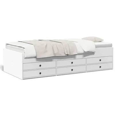 Produktbild von vidaXL Tagesbett mit Schubladen ohne Matratze Weiß 90x190 cm