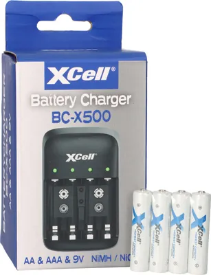 Image de Chargeur BC-X500 pour batteries NiMH + 4x AAA (Micro) 1,2V 1150mAh