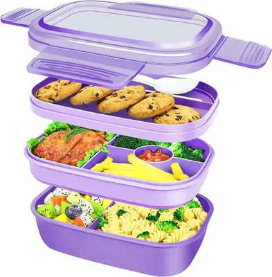 Produktbild von 1900-ml-Lunchbox für Kinder mit Fächern, große Bento-Box, Snackbox