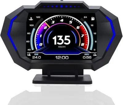 Produktbild von Kaolali Head Up Display OBD2 + GPS -Auto HUD Digitale Tachometergeschwindigkeitswarnung, Ermüdungserinnerung, MPH km/h Alle Autos