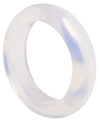 Produktbild von Glatter Ring aus Opalit (synth. Mondstein) Mondsteinring Opalitring Damenring Fingerring schlicht, Ringgröße:Innenumfang 68mm Ø21.6mm