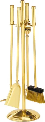 Produktbild von Elegante hochwertige Kaminganritur Mod.014 Kaminbesteck Mssing Ofenbesteck 4-tlg.