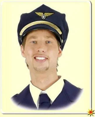 Produktbild von Piloten-Mütze Flugkapitän Karneval Fasching, Gr. 59