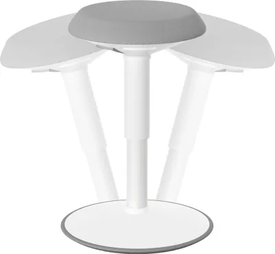 Obrázek produktu pro JOIEYOU Ergonomická kancelářská stolička 43-61 cm Výškově nastavitelná stolička Dynamická pracovní stolička s pěnovým sedákem a protiskluzovou podložkou TPE Kulatá kyvná stolička pro domácnost, obchod a kancelář (šedá)
