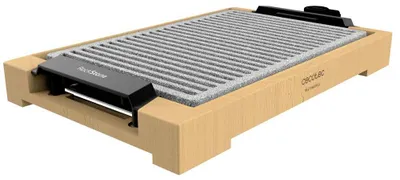 Obrázok produktu pre Cecotec Elektrická grilovacia doska Tasty&Grill 2000 Bamboo LineStone. Výkon 2000 W, bambusová konštrukcia, nastaviteľný