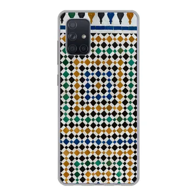 Produktbild von MuchoWow® Handyhülle Schutzhülle Hülle für Samsung Galaxy A51 5G Ein marokkanisches Mosaik, das wie eine Art Labyrinth aussieht Silikon Softcase Handy Hülle - Abbildung