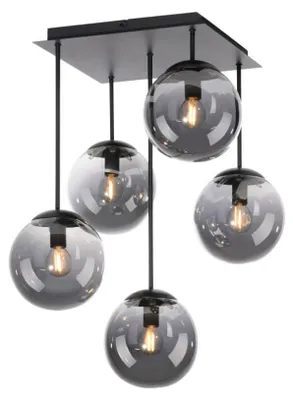 Produktbild von JUST LIGHT BIG WIDOW Deckenleuchte E14 max. 25W 5-fach schwarz 14602-18