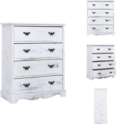 Obrázok produktu pre vidaXL Komoda biela 60x30x75 cm drevo - Príborníky